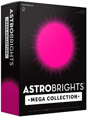 Astrobrights Mega Collection, Colored Paper, Bright Pink, 625 Sheets, 24 lb/89 gsm, 8.5" x 11" - MORE SHEETS! (91674) in Saudi Arabia