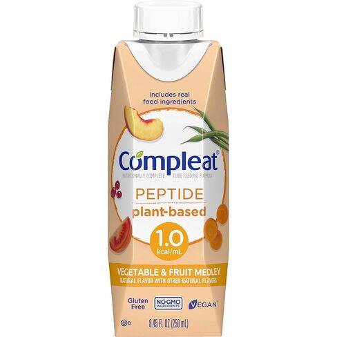 كومبليت ببتيد 1.0، تركيبة تغذية أنبوبية تعتمد على الغذاء الحقيقي والببتيد، خليط نباتي وخضروات وفواكه (عبوة من 24 قطعة) in Kuwait