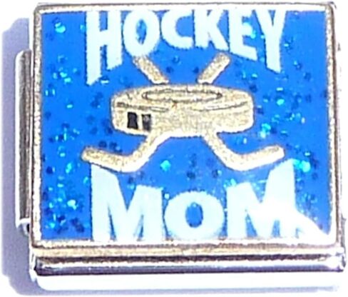 NewCharms Hockey Mom On Blue Italian Charm in Saudi Arabia