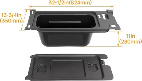 Underseat Storage Box Compatible with 2015-2026 Kawasaki MULE PRO-FXR / FXT / FX / DXT / DX Textured Seat Storage Bin Plastic (PP+TD20) Replacement for 99994-1463 in Saudi Arabia