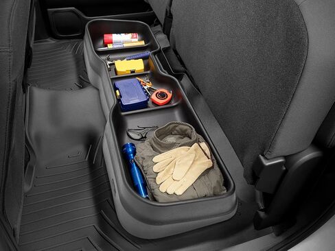 WeatherTech نظام تخزين تحت المقعد لسيارة GMC Sierra 1500، Silverado 1500، Silverado 2500HD/3500HD - (4S010)، أسود in Kuwait