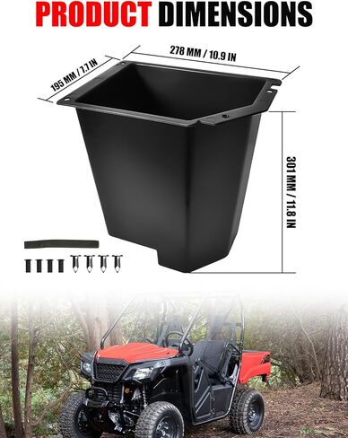 Under Seat Storage Box for Honda Pioneer 520 500, UTV Underseat Storage Bin 8.9L/2 Gal Waterproof Dry Storage Box Compatible with Honda Pioneer 520 2021-2025, 500 2015-2023 Accessories in Saudi Arabia