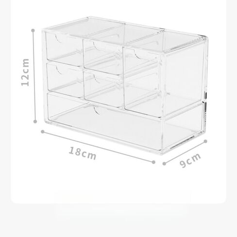 Desktop Storage Drawers,Desktop Drawer - Drawer Organizer,Transparent Storage Drawers,Documents Desk Organizer, Desk Organization Compartments For Office Supplies, Pencils, Erasers in Saudi Arabia