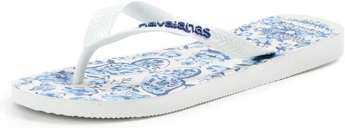 صنادل Havaianas للسيدات من Havaianas x Farm Rio Porcelain Garden، أبيض، 9-10 متوسط ​​أمريكي in Kuwait