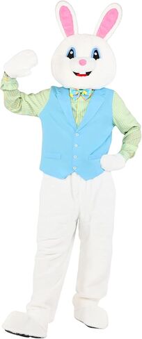 أرنب عيد الفصح زي الكبار أرنب التميمة الزي ديلوكس 5 قطعة الأرانب نيسيي البدلة حجم كبير للرجال النساء الطرف تأثيري in Kuwait