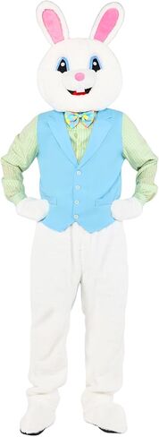 أرنب عيد الفصح زي الكبار أرنب التميمة الزي ديلوكس 5 قطعة الأرانب نيسيي البدلة حجم كبير للرجال النساء الطرف تأثيري in Kuwait