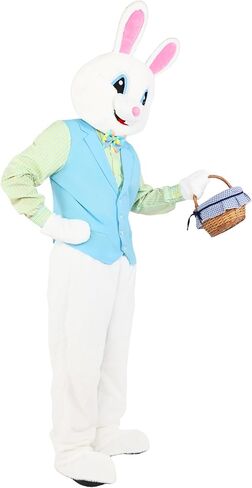 أرنب عيد الفصح زي الكبار أرنب التميمة الزي ديلوكس 5 قطعة الأرانب نيسيي البدلة حجم كبير للرجال النساء الطرف تأثيري in Kuwait