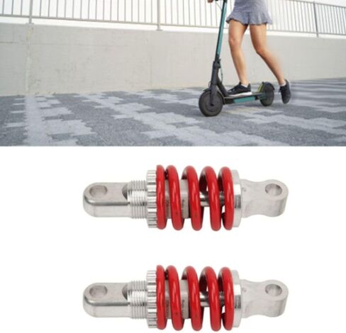 ‌2 قطعة ممتص الصدمات الخلفي - زنبرك تعليق من سبائك الألومنيوم للسكوتر الكهربائي Kugoo M2، مسافة فتحة 100 مم، ممتص صدمات الدراجة النارية قابل للتعديل in Kuwait