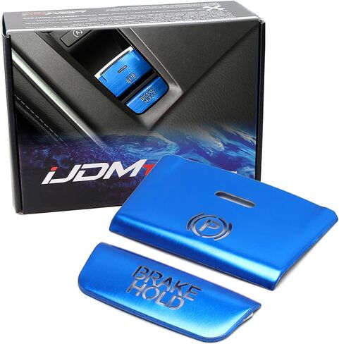 iJDMTOY 2 قطعة من الألومنيوم الرياضي الأحمر لفرامل اليد وزر تحرير غطاء الديكورات المتوافقة مع هوندا أكورد 2018-2023 in Saudi Arabia