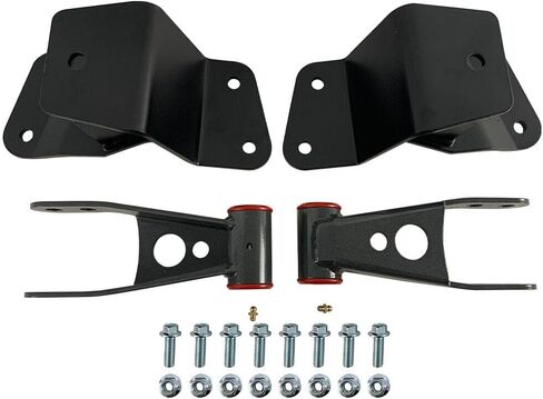 4" Rear Drop Kit with Black Steel Shackles & Hangers Compatible with 1988-1998 Chevy Silverado GMC Sierra 1500 Truck in Saudi Arabia