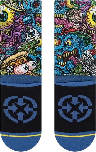 MERGE4 Jimbo Phillips Jam Packed Youth Crew Socks for Boys and Girls Awesome Monster Comfy Durable Compression Socks in Saudi Arabia