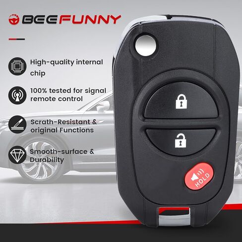 Beefunny Upgraded Flip Remote Key Fob for Toyota Highlander Sequoia Sienna Tacoma Tundra 2011-2017 Car Key Fob 315MHz G Chip FCC ID:GQ43VT20T (Only Fits for G Chip) (1) in Saudi Arabia