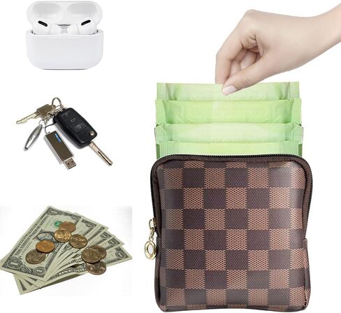 Lady's change pocket bag, a small and portable large-capacity storage bag, for storing banknotes, coins, keys, lipsticks, sanitary napkins in Saudi Arabia