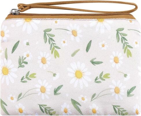 القطن الأزهار الصغيرة المنظم حقيبة عملة محفظة للنساء مع سلسلة المفاتيح المطبوعات الصغيرة سستة تغيير المحفظة عملة الحقيبة حامل البطاقة محفظة مخلب للنساء الفتيات in Kuwait