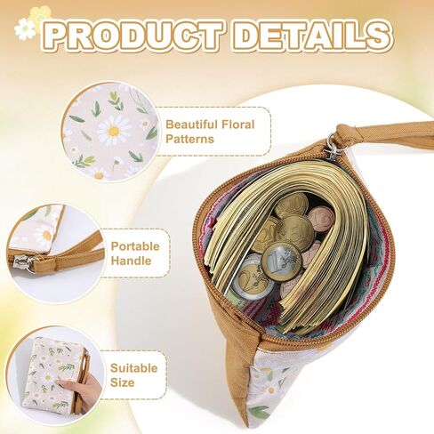 القطن الأزهار الصغيرة المنظم حقيبة عملة محفظة للنساء مع سلسلة المفاتيح المطبوعات الصغيرة سستة تغيير المحفظة عملة الحقيبة حامل البطاقة محفظة مخلب للنساء الفتيات in Kuwait
