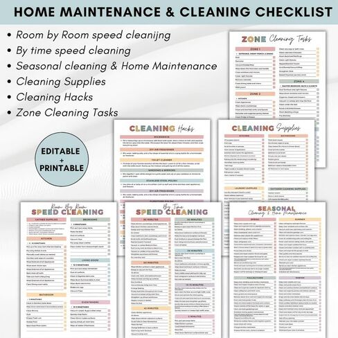 Weekly Cleaning Planner for ADHD with Visual Task Maps and Motivational Checklists, Neurodivergent-Friendly Home Organizer in Saudi Arabia