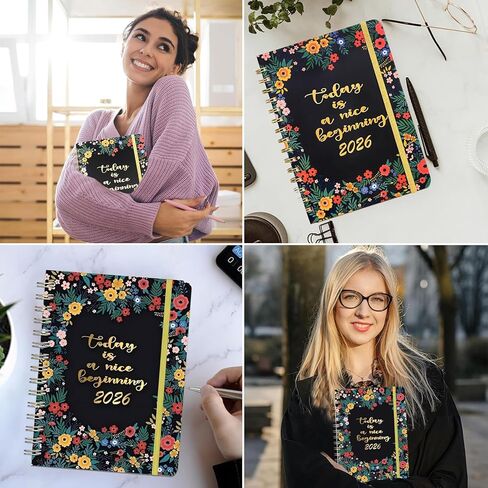 2026 Planner, A5 Weekly and Monthly Planner, Spiral Diary with Monthly Tabs & Elastic Closure for Home School Office Supplies (Jan-Dec) in Saudi Arabia