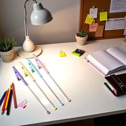 4Pcs Multicolour Stochastic Metal Wire Alligator Clip Metal Note Clip Long-Tailed Alligator Clamp Photo Holder Clip for Card,14.1 * 1.2cm Office Memo Holders Desk Accessories and Workspace Organizers in Saudi Arabia