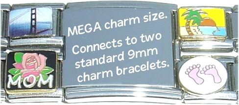 NewCharms Mega Big Sis Lil Sis Italian Charm (18mm Double Size Charm) in Saudi Arabia