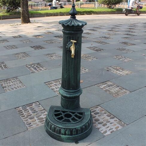 Cast Iron Crafts Retro Vertical Sink Courtyard Home Floor-Standing Wash Basin Sink Home Decoration Ornaments Metal Wash Basin Wall Water Fountain in Saudi Arabia