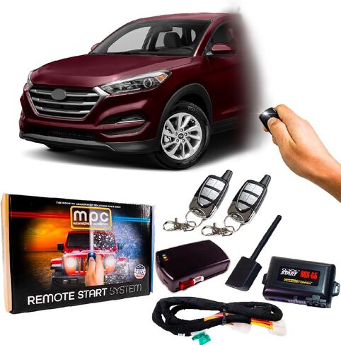 MPC Remote Start Kit Compatible with Hyundai Tucson 2017-2018 || Gas || Semi Plug-n-Play || Includes (2) 5-Button 1-Way Remotes - Up to 1,500 ft Range || Premier USA Tech Support in Saudi Arabia