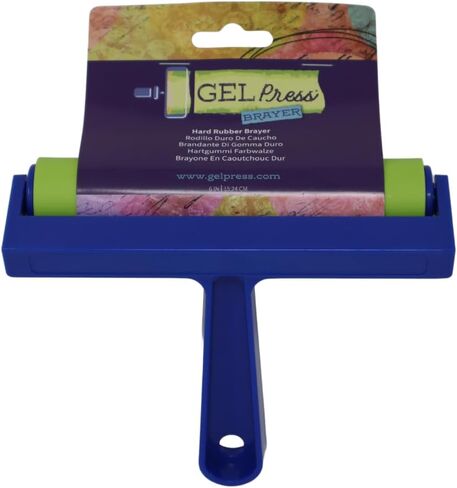 Gel Press Rubber Brayer - for printmaking, Scrapbooking, Paper Crafts, Home Decor & More - 4 Inches, Blue & Green in Kuwait