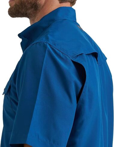 Wrangler Men's Blue Short Sleeve Performance Shirt in Saudi Arabia