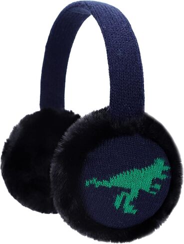 أطفال ديناصور متماسكة غطاء للأذنين الشتاء في الهواء الطلق الأذن يفشل لينة أفخم تدفئة الأذن للبنين بنات البحرية الأخضر الفلورسنت in Kuwait