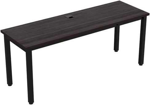 NBF Credenza Desk - Executive Office Desk with Cable Management, Industrial Steel Frame, 1.125" Laminate Top - Cortez Modern Commercial Office Furniture Workstation, 72" W x 24" D, Grey in Saudi Arabia