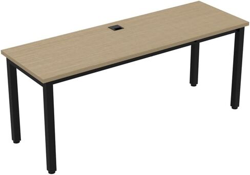 NBF Credenza Desk - Executive Office Desk with Cable Management, Industrial Steel Frame, 1.125" Laminate Top - Cortez Modern Commercial Office Furniture Workstation, 72" W x 24" D, Grey in Saudi Arabia