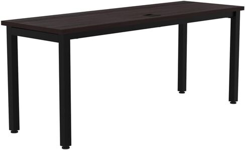 NBF Credenza Desk - Executive Office Desk with Cable Management, Industrial Steel Frame, 1.125" Laminate Top - Cortez Modern Commercial Office Furniture Workstation, 72" W x 24" D, Grey in Saudi Arabia