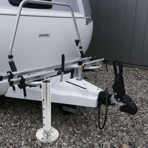 Didiseaon Trailer Jack Drop Leg with Removable Foot Pad Vertical Travel Stabilizer Jack Tube for Rv and Utility Trailers Replacement Foot Pad for Camping and Travel in Saudi Arabia