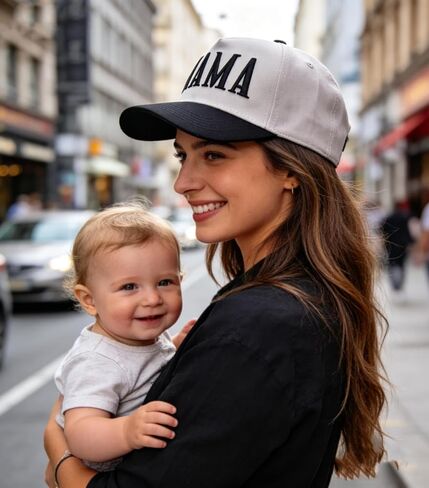 قبعة Mama and Mini Dad - قبعات بيسبول قطنية مطرزة ثلاثية الأبعاد قابلة للتعديل للأباء والأبناء in Kuwait