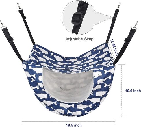 Petmolico Cat Hammock for Indoor Cats, 2 Tier Hanging Cat Cage Hammock with Soft Fleece Pet Bed for Kitten Raccoon Ferrets Gerbils, White Tower in Kuwait