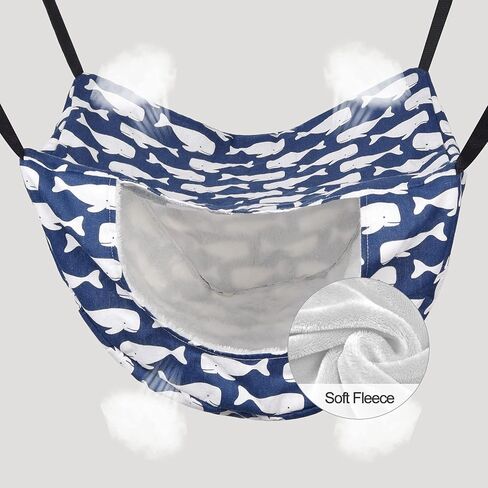 Petmolico Cat Hammock for Indoor Cats, 2 Tier Hanging Cat Cage Hammock with Soft Fleece Pet Bed for Kitten Raccoon Ferrets Gerbils, White Tower in Kuwait