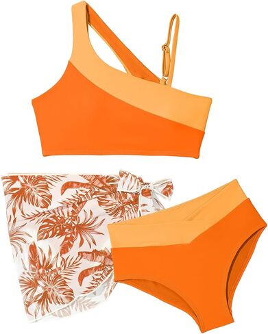 Girls Swimsuit Tween Bathing Suits Girl 3 Pieces Bikini Sets Size 6-15 Years in Saudi Arabia