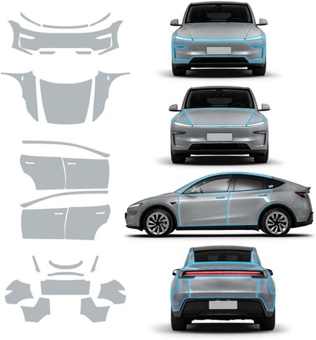 مناسب لـ 2025 2026 Tesla ModelYJuniper Body قبل القطع 8.5 MIL TPU PPF عالي الوضوح شفاف للسيارة خدش ذاتي الشفاء ملحقات خارجية طبقة حماية طلاء مسبق القطع. in Saudi Arabia