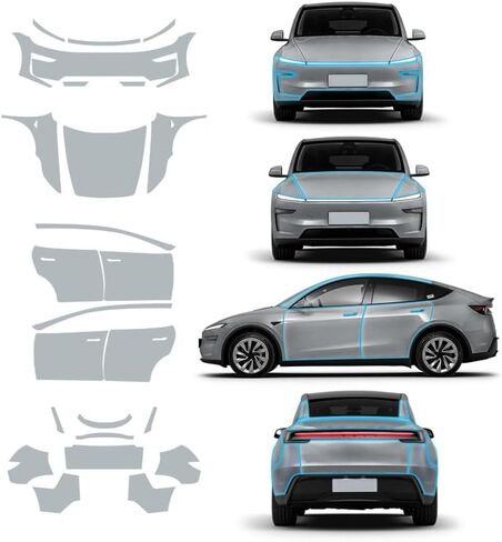 مناسب لـ 2025 2026 Tesla ModelYJuniper Body قبل القطع 8.5 MIL TPU PPF عالي الوضوح شفاف للسيارة خدش ذاتي الشفاء ملحقات خارجية طبقة حماية طلاء مسبق القطع. in Saudi Arabia