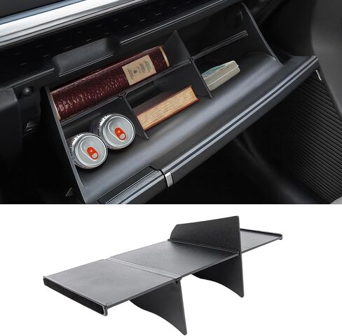 Glove Box Divider Organizer Compatible with 2024 2025 2026 Hyundai Santa Fe Insert Divider Tray ABS Secondary Storage Interior Accessories in Saudi Arabia