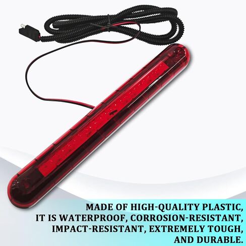 Third Brake Light 24 LED 12V High Mount Stop Light Lamp Assembly, Universal 3rd Brake Lights LED Bar Center Rear Lighting for Car SUV Truck Trailer, Red Waterproof High Position Stop Tail Lamp in Saudi Arabia