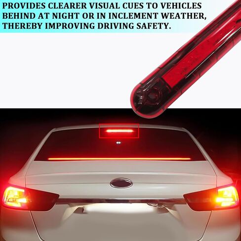 Third Brake Light 24 LED 12V High Mount Stop Light Lamp Assembly, Universal 3rd Brake Lights LED Bar Center Rear Lighting for Car SUV Truck Trailer, Red Waterproof High Position Stop Tail Lamp in Saudi Arabia
