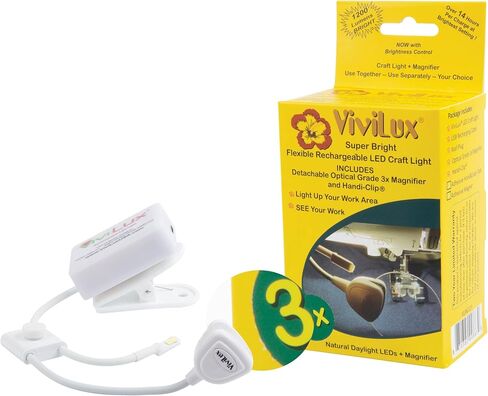 ضوء حرفي مرن فائق السطوع من ViviLux - مع مكبر بصري 2 بوصة بدون تشويه 3X ومشبك يدوي in Kuwait