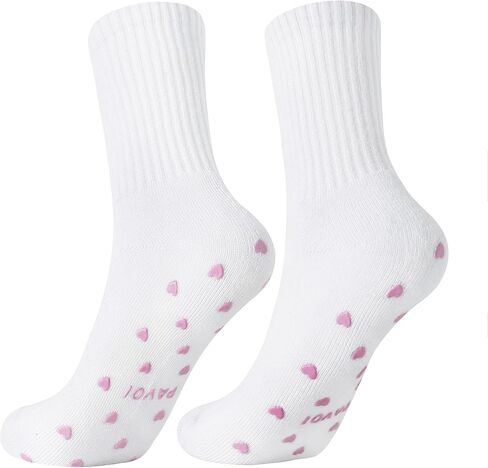 PAVOI ACTIVE Pilates Socks with Grips for Women - One Size Non Slip Quarter-Crew Grip Socks for Yoga, Barre - Bamboo Blend in Saudi Arabia