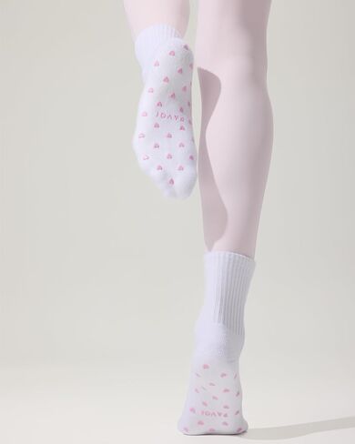 PAVOI ACTIVE Pilates Socks with Grips for Women - One Size Non Slip Quarter-Crew Grip Socks for Yoga, Barre - Bamboo Blend in Saudi Arabia