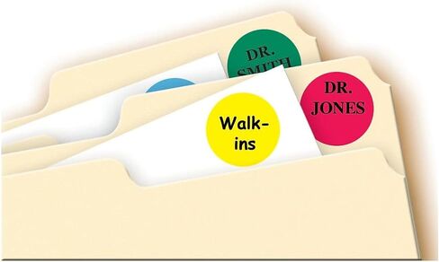 Print or Write Removable Color-Coding Labels [Set of 2] Size: 0.75" dia, Color: Assorted in Saudi Arabia