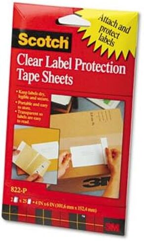 ScotchPad Label Protection Tape Sheets, 4 x 6, Clear, 25/Pad, 2 Pads/Pack in Saudi Arabia