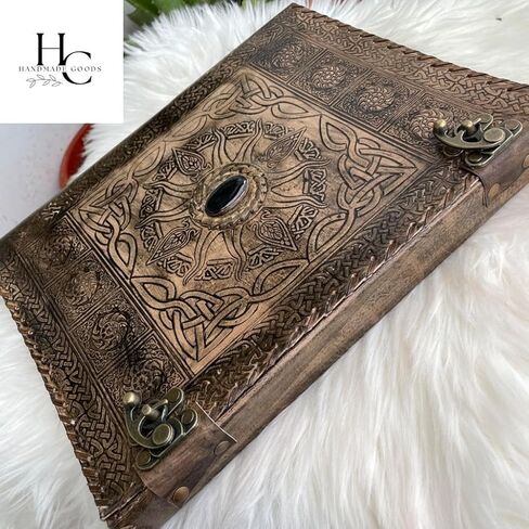 Leather 3 Ring Binder 1 Inch, Three Ring Binders Fits 8.5" x 11" Binders for Photo Album, Home, School and Office Supplies, Leather Portfolio (Carbon Black) in Saudi Arabia