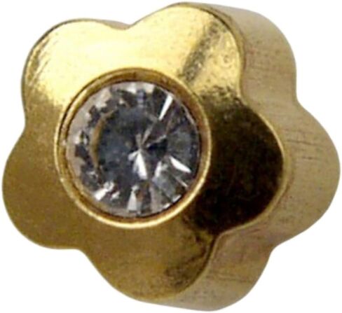 Studex Regular 4mm Flower and Crystal Centre Gold Plated Ear Piercing Stud Earrings in Saudi Arabia