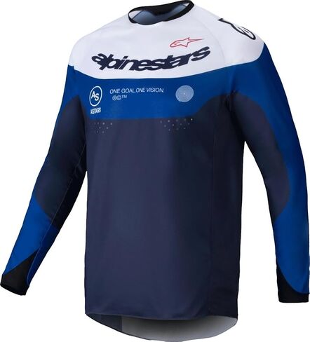 قميص Alpinestars Pro-Dura، مقاس L، أزرق داكن/أزرق ساطع/أبيض in Saudi Arabia