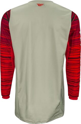 Fly Racing 2022 Adult Kinetic Wave Jersey (Light Grey/Red, Medium) in Saudi Arabia